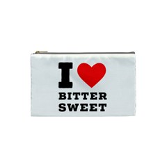 I Love Bitter Sweet Cosmetic Bag (small) by ilovewhateva