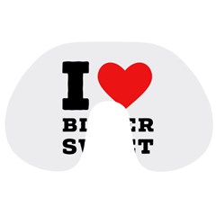 I Love Bitter Sweet Travel Neck Pillow by ilovewhateva