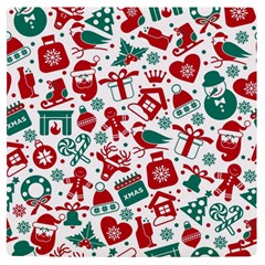 Background Vector Texture Christmas Winter Pattern Seamless Uv Print Square Tile Coaster  by danenraven
