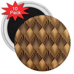 Brown Abstract Background Texture Pattern Seamless 3  Magnets (10 Pack)  by danenraven