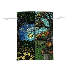 Four Assorted Illustrations Collage Winter Autumn Summer Picture Lightweight Drawstring Pouch (l) by danenraven