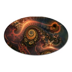 Paisley Abstract Fabric Pattern Floral Art Design Flower Oval Magnet by danenraven