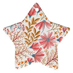 Flowers Pattern Seamless Floral Floral Pattern Ornament (Star)