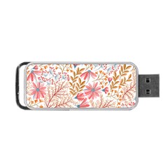 Flowers Pattern Seamless Floral Floral Pattern Portable USB Flash (Two Sides)