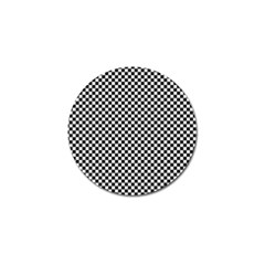 Black And White Checkerboard Background Board Checker Golf Ball Marker