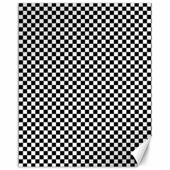 Black And White Checkerboard Background Board Checker Canvas 11  X 14 