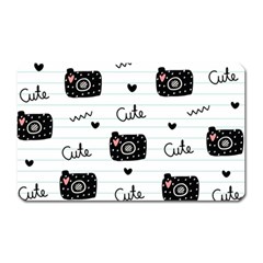 Cute Cameras Doodles Hand Drawn Magnet (rectangular)