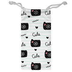 Cute Cameras Doodles Hand Drawn Jewelry Bag by Cowasu