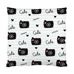 Cute Cameras Doodles Hand Drawn Standard Cushion Case (two Sides) by Cowasu