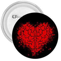 Heart Brain Mind Psychology Doubt 3  Buttons