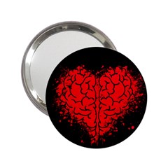 Heart Brain Mind Psychology Doubt 2 25  Handbag Mirrors