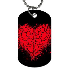 Heart Brain Mind Psychology Doubt Dog Tag (two Sides)