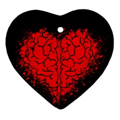 Heart Brain Mind Psychology Doubt Heart Ornament (two Sides)