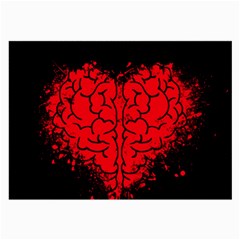 Heart Brain Mind Psychology Doubt Large Glasses Cloth (2 Sides)