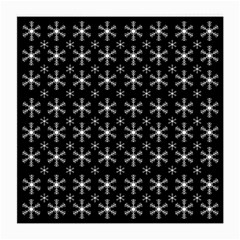 Snowflakes Background Pattern Medium Glasses Cloth