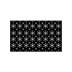 Snowflakes Background Pattern Sticker (rectangular) by Cowasu