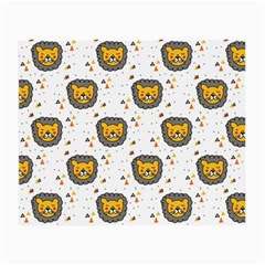 Lion Heads Pattern Design Doodle Small Glasses Cloth