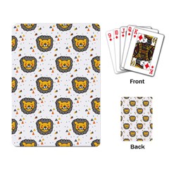 Lion Heads Pattern Design Doodle Playing Cards Single Design (rectangle)