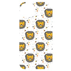 Lion Heads Pattern Design Doodle iPhone 14 Plus Black UV Print Case