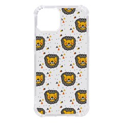 Lion Heads Pattern Design Doodle Iphone 14 Tpu Uv Print Case by Cowasu