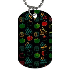 Apples Honey Honeycombs Pattern Dog Tag (one Side)