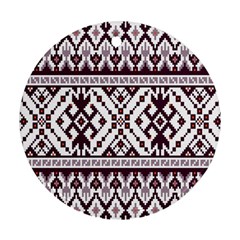 Illustration Ukrainian Folk Seamless Pattern Ornament Round Ornament (two Sides)