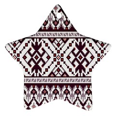 Illustration Ukrainian Folk Seamless Pattern Ornament Star Ornament (two Sides)