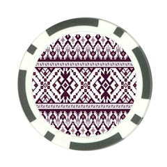 Illustration Ukrainian Folk Seamless Pattern Ornament Poker Chip Card Guard