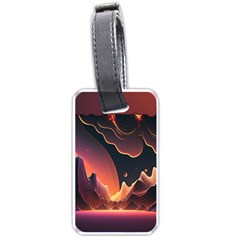 Fire Flame Burn Hot Heat Light Burning Orange Luggage Tag (one Side) by Cowasu