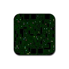 Circuit Board Conductor Tracks Rubber Coaster (square)