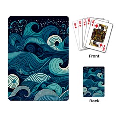 Waves Ocean Sea Abstract Whimsical Abstract Art Playing Cards Single Design (rectangle)