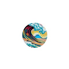 Ai Generated Waves Ocean Sea Tsunami Nautical Blue Sea (2) 1  Mini Buttons