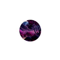 Landscape Landscape Painting Purple Purple Trees 1  Mini Magnets