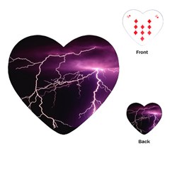 Storm Flashlight Space Nature Playing Cards Single Design (heart)