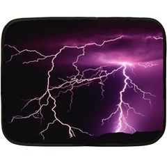 Storm Flashlight Space Nature Fleece Blanket (mini) by Cowasu