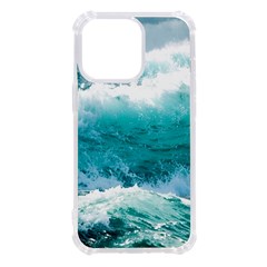 Ai Generated Waves Ocean Sea Tsunami Nautical Blue Sea Iphone 13 Pro Tpu Uv Print Case by Cowasu