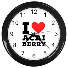 I love acai berry Wall Clock (Black)