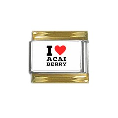 I love acai berry Gold Trim Italian Charm (9mm)