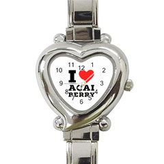 I love acai berry Heart Italian Charm Watch