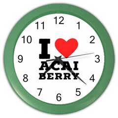 I love acai berry Color Wall Clock