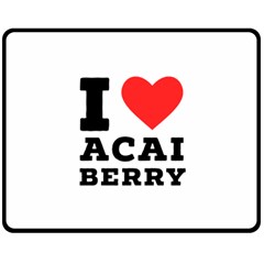 I Love Acai Berry Two Sides Fleece Blanket (medium) by ilovewhateva