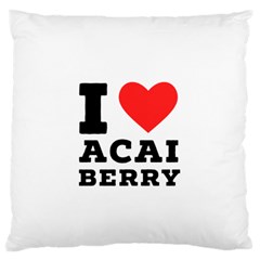 I love acai berry Large Premium Plush Fleece Cushion Case (One Side)