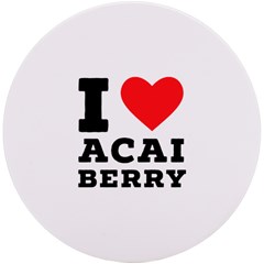 I love acai berry UV Print Round Tile Coaster