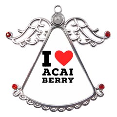 I love acai berry Metal Angel with Crystal Ornament