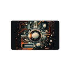 Illustrations Technology Robot Internet Processor Magnet (name Card)