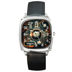 Illustrations Technology Robot Internet Processor Square Metal Watch