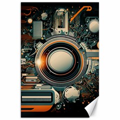 Illustrations Technology Robot Internet Processor Canvas 20  X 30  by Cowasu