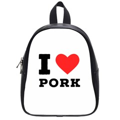 I Love Pork  School Bag (small) by ilovewhateva