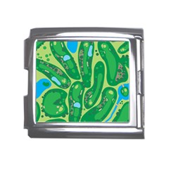 Golf Course Par Golf Course Green Mega Link Italian Charm (18mm) by Cowasu