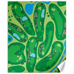 Golf Course Par Golf Course Green Canvas 16  X 20 